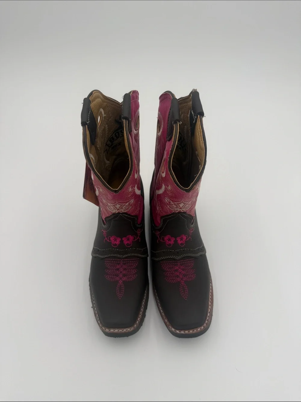 Boston boots, girl boots pink/brown
